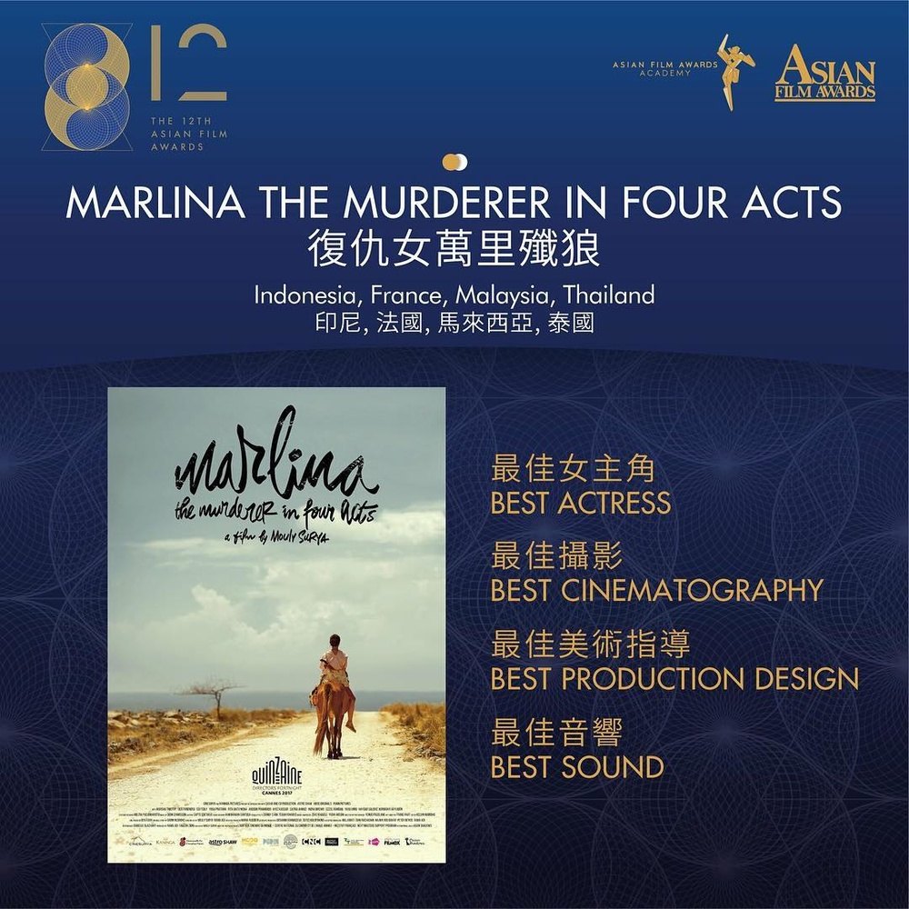 Nominacje Asian Film Awards dla filmu "Marlina: zbrodnia w czterech aktach"